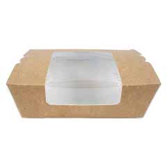 Kutu Menü Box Pencereli Büyük 18x10x5 Cm 50 Adetli