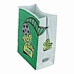 Kese Popcorn Midi 15x20x8 Cm Beyaz Kraft