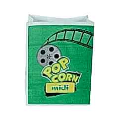 Kese Popcorn Midi 15x20x8 Cm Beyaz Kraft