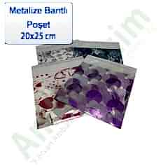 Hediyelik Bantlı Poşet 25x20 Cm 100 Adetli