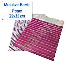 Hediyelik Bantlı Poşet 35x25 Cm 100 Adetli