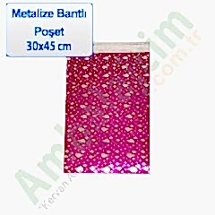 Hediyelik Bantlı Poşet 30x45 Cm 100 Adetli