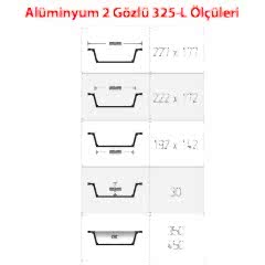 Alüminyum 2 Gözlü Kap 100 Adetli