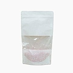 Kilitli Doypack Beyaz Kraft Pencereli 20x30x5 Cm