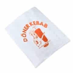 Hamburger Kese Kağıdı 14x15cm Beyaz sülfit Baskılı