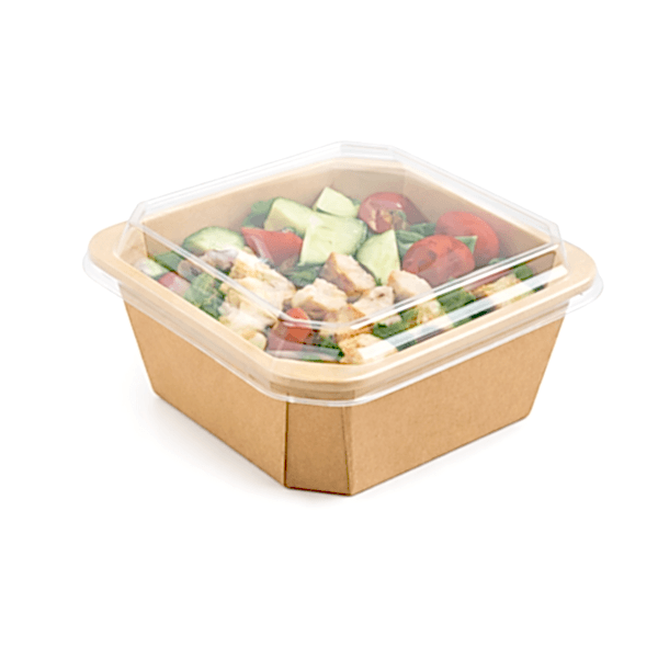 Salata Kabı Kare 300 gr KRAFT Kap+Kapak 450 Adet