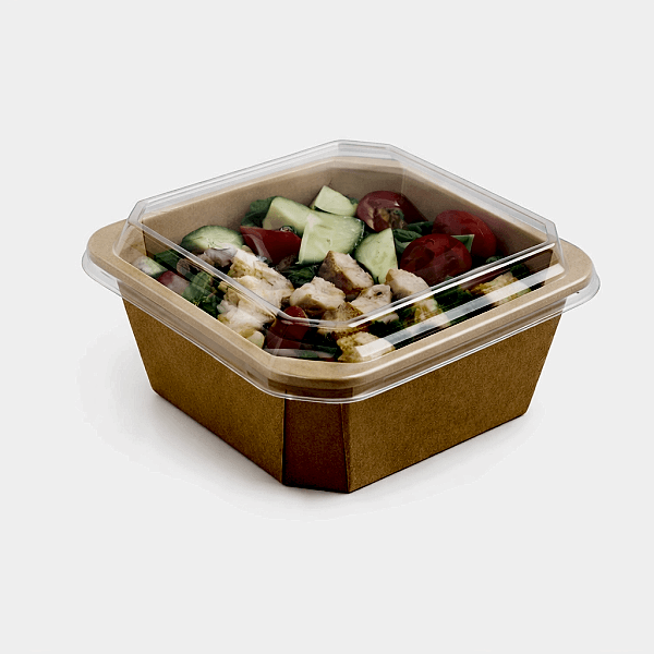 Salata Kabı Kare 750 gr KRAFT Kap+Kapak 350 Adet
