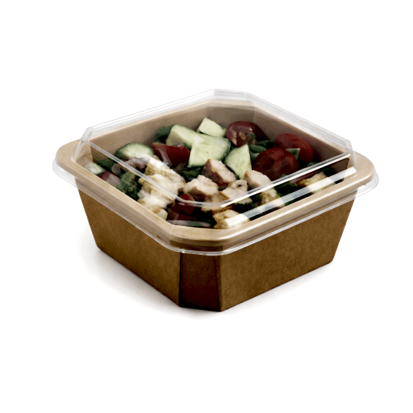 Salata Kabı Kare 1100 gr KRAFT Kap+Kapak 200 Adet