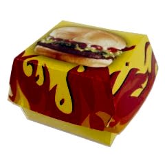 Kutu Hamburger Orta 12x12x7 Cm Standart 125 Adetli