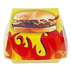 Kutu Hamburger Orta 12x12x7 Cm Standart 125 Adetli