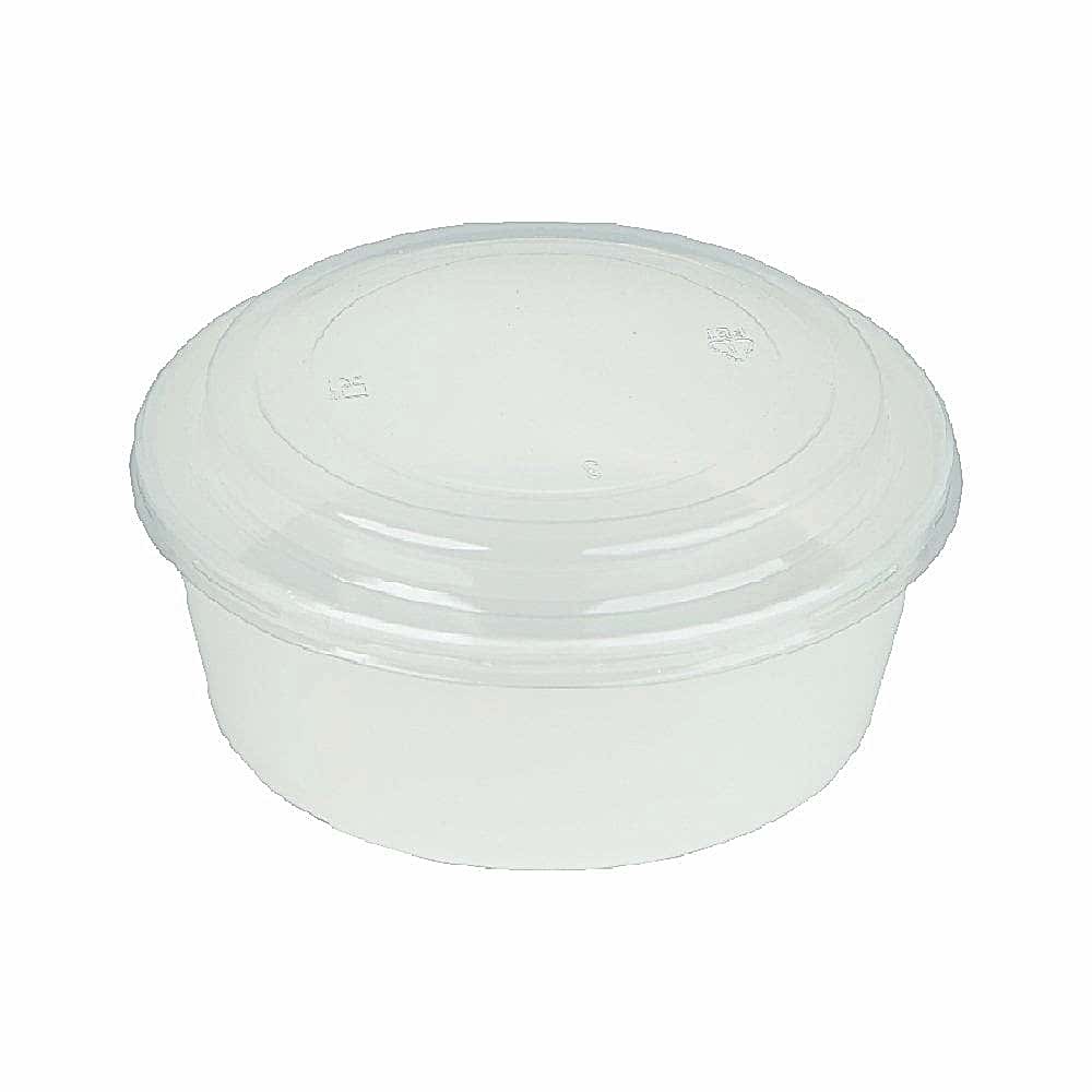 Salata Kabı Karton 1100 gr (38 oz) BEYAZ Kap+Kapak 50 Adetli