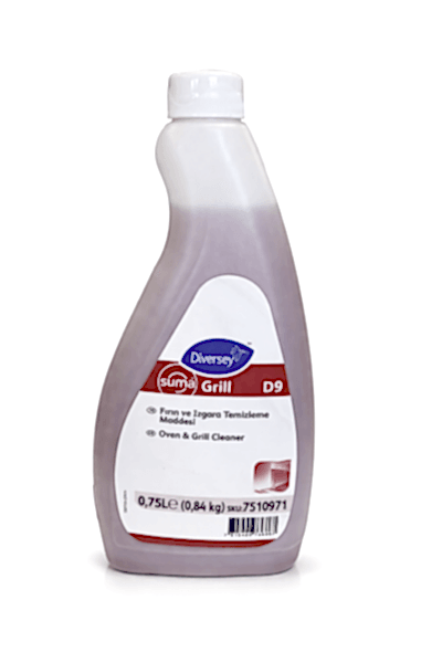 Deterjan Fırın ve Izgara Temizlik Sıvısı D9 0,75 ml 6 Adetli Koli