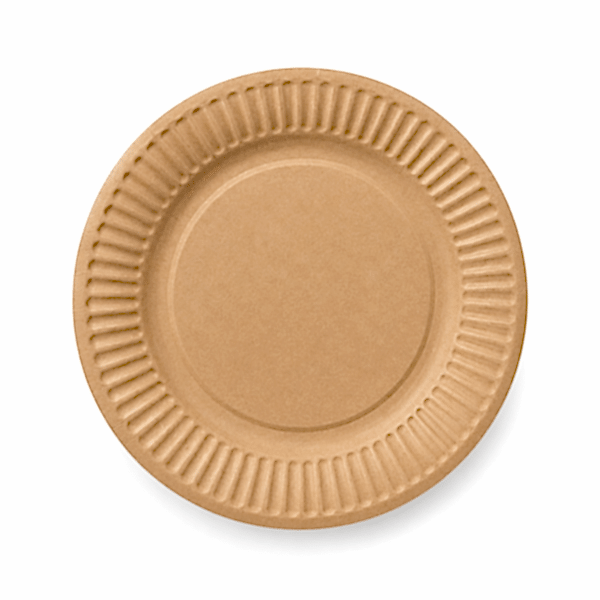 Tabak Karton Çap 18 Cm Kraft 100 Adet