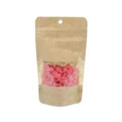Kilitli Doypack Kraft Pencereli 8,5x14,5x2,5 Cm