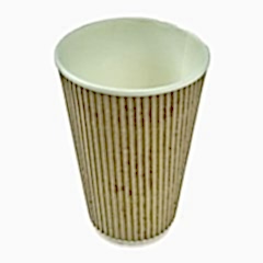 Karton Bardak 12 oz Çift katlı (Ripple) Kraft 100 Adetli Paketler