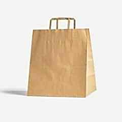Çanta Kraft Düz İçten Saplı 33x34x20 cm 50 ADETLİ PAKET
