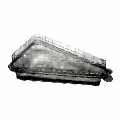 Plastik Üçgen Pasta Kutusu 8,8x15x5,3 Cm