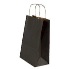 Çanta Kraft 18x24x9 cm Burgu Sap Kahverengi