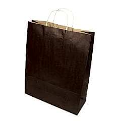 Çanta Kraft 32x40x12 cm Burgu Sap Kahverengi