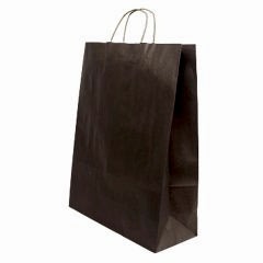 Çanta Kraft 32x40x12 cm Burgu Sap Kahverengi