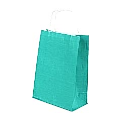 Çanta Beyaz Kraft 32x40x12 Cm Burgu Sap Yeşil
