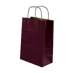 Çanta Kraft 18x25x10 Cm Burgu Sap Mor