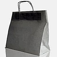 Çanta Beyaz Kraft 32x40x12 cm Burgu Sap Beyaz