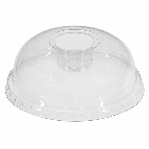 Plastik Bardak Kapağı Bombe X Delikli  PET, çap 95mm 100 adetli