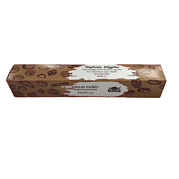 Sunum Kağıdı Kutulu Bakery Desen Şamua 24x34 cm 50 Adetli