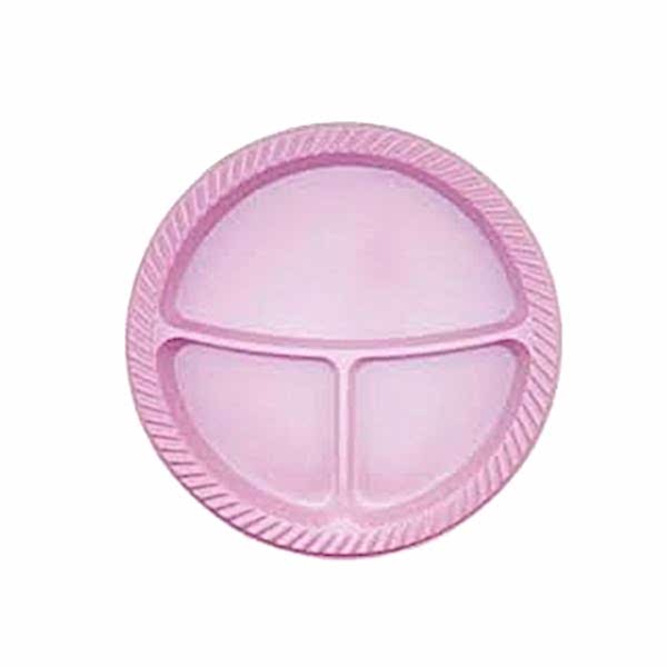 Tabak Plastik çap 26 cm 3 Gözlü Turuncu 25 ADETLİ