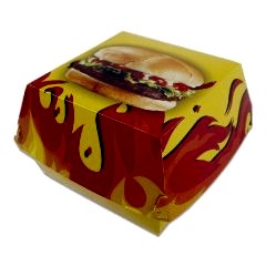Kutu Hamburger Büyük 13x13x8 Cm Standart 100 Adetli