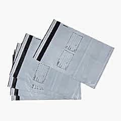Kargo Poşeti Gri, Şeffaf Cepli G/A 30x38+5 cm 100 Adetli